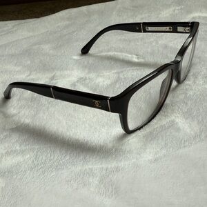 CHANEL Brown Women’s Glasses with Gold Detail, with lenses
